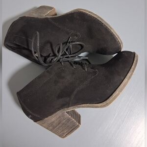 Rocket Dog Black Ankle Chunky Heel Booties